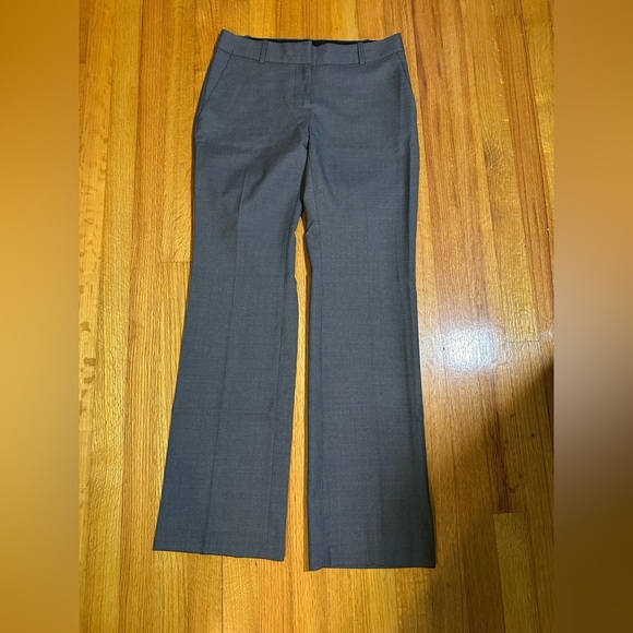 J Crew Super 120s Wool Pants Womens 0 Gray Full Length (b2 - Picture 1 of 12